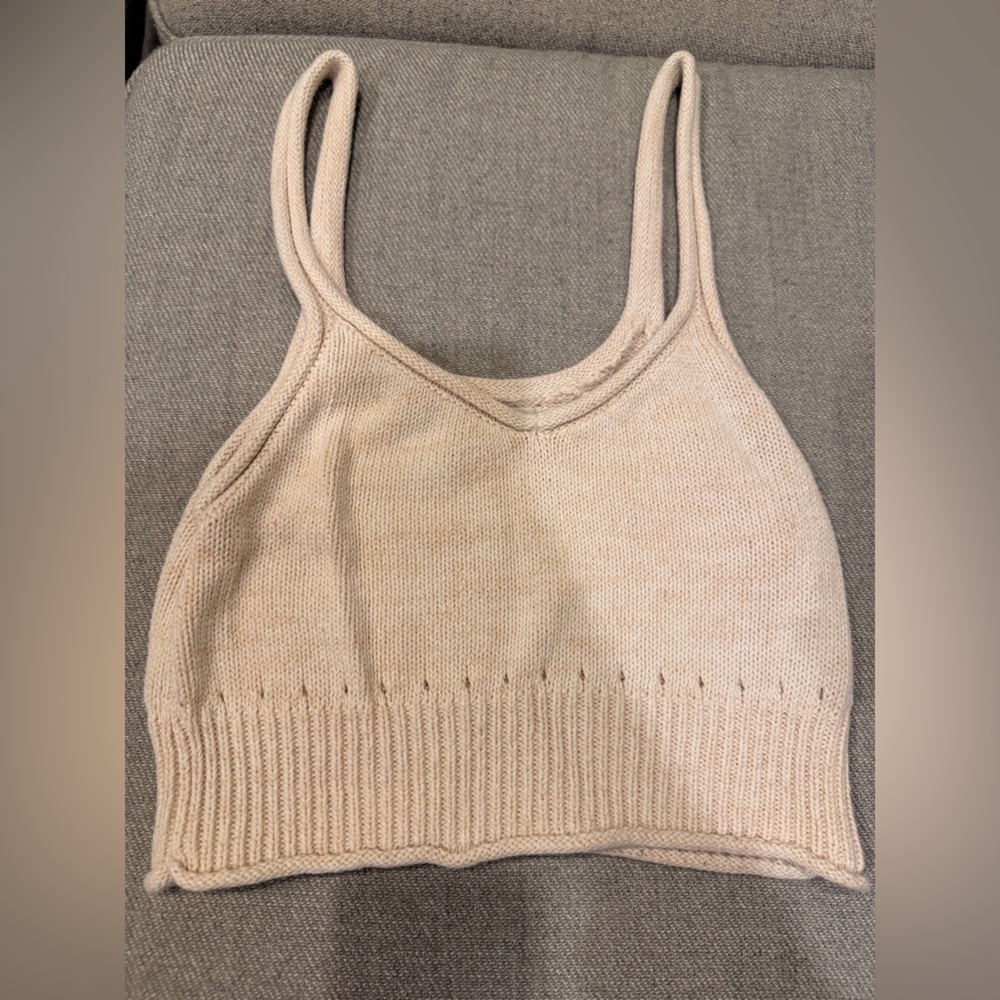 Urban Outfitters Cream Knit Tank